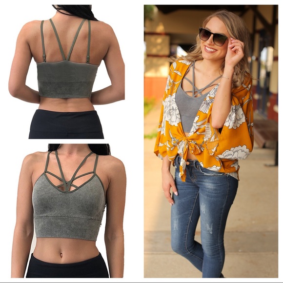 Infinity Raine Other - ✨LAST✨Olive Vintage Wash Seamless bralette
